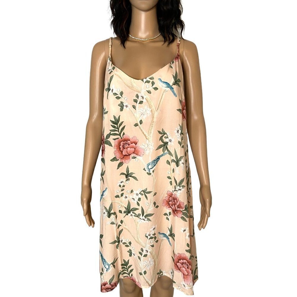 Homebodii NWT Natice Floral Print Chemise Slip Pink Size XL